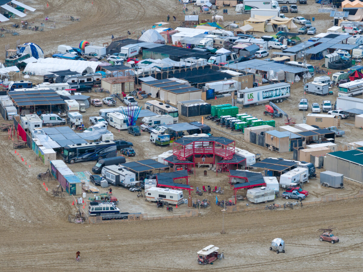 Aerial Views of Black Rock City After Rain