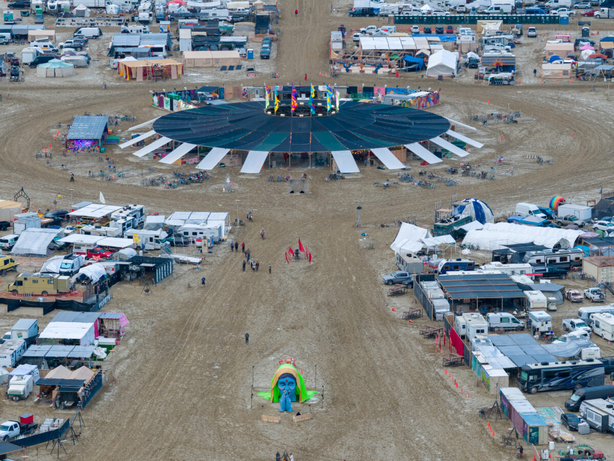 Aerial Views of Black Rock City After Rain