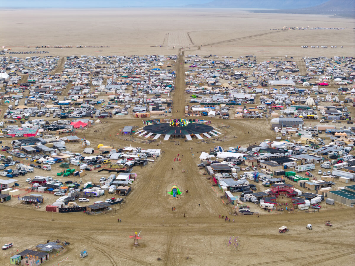 Aerial Views of Black Rock City After Rain