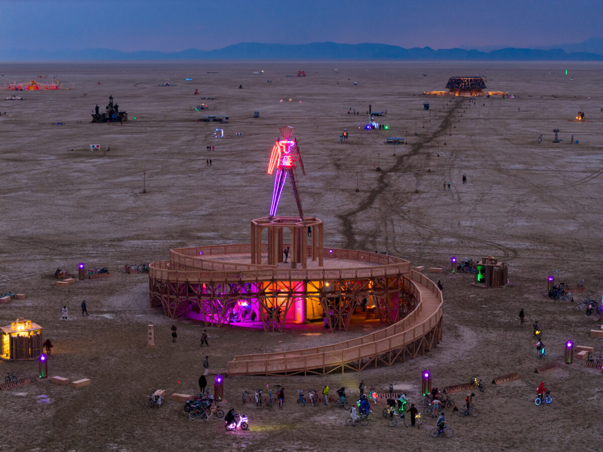 Burning Man 2025 Man Base by Mark Rivera and the Man Base Crew