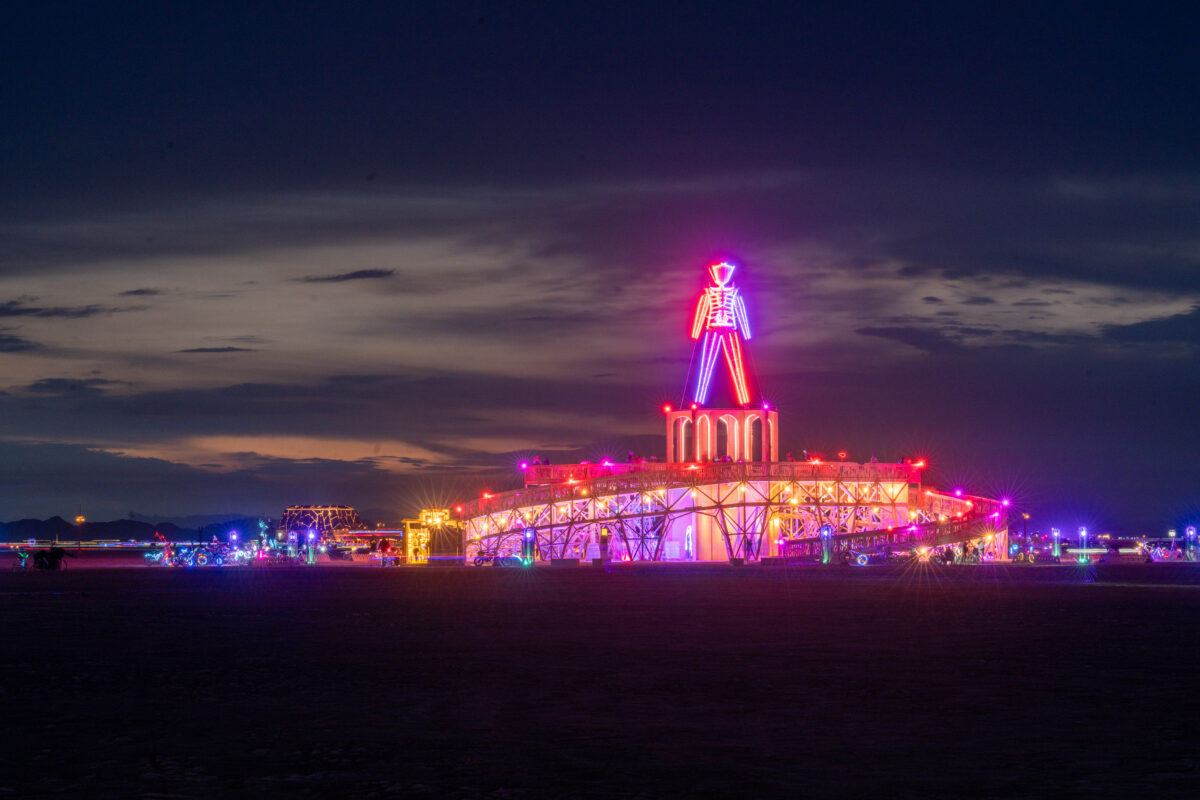 Burning Man 2025 Man Base by Mark Rivera and the Man Base Crew