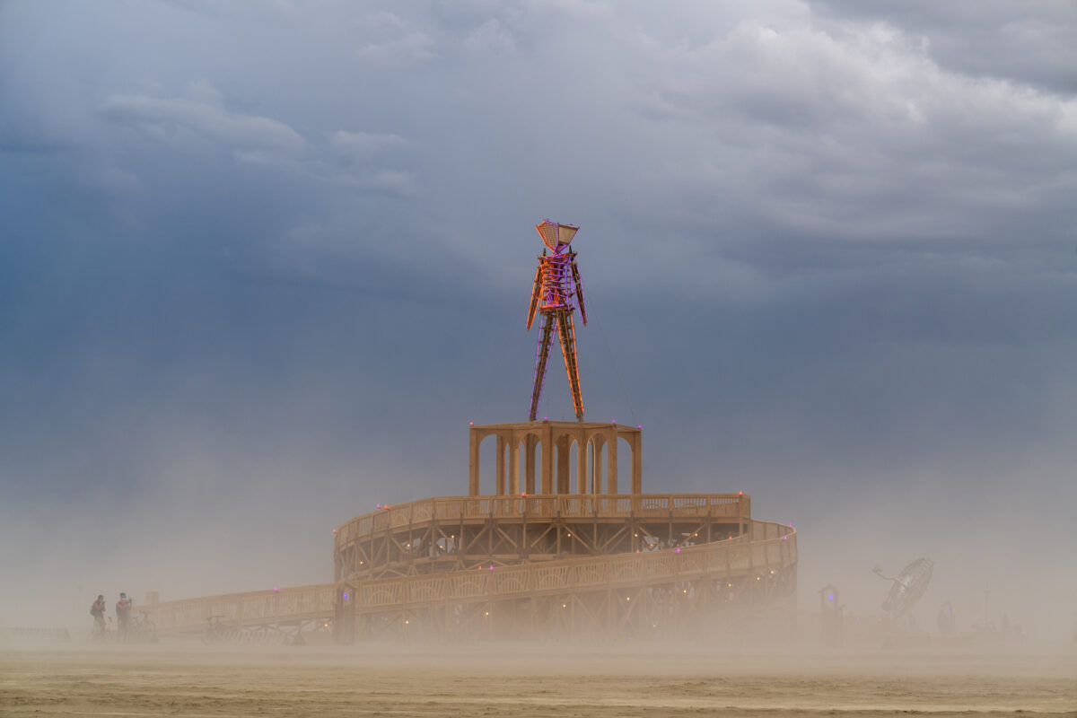 Burning Man 2025 Man Base by Mark Rivera and the Man Base Crew