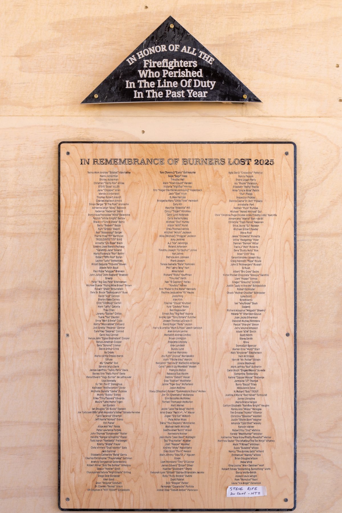 In Remembrance of Burners Lost in 2025