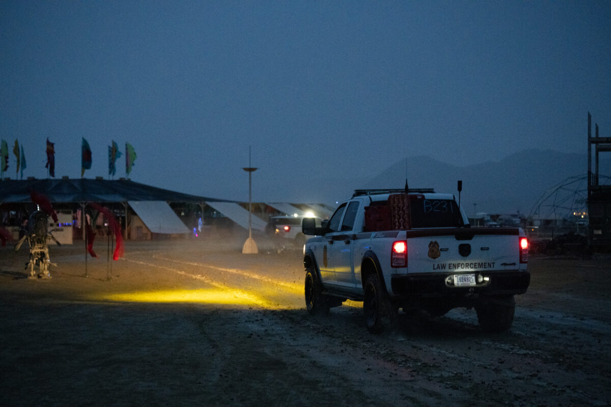 Law Enforcement Near Center Camp