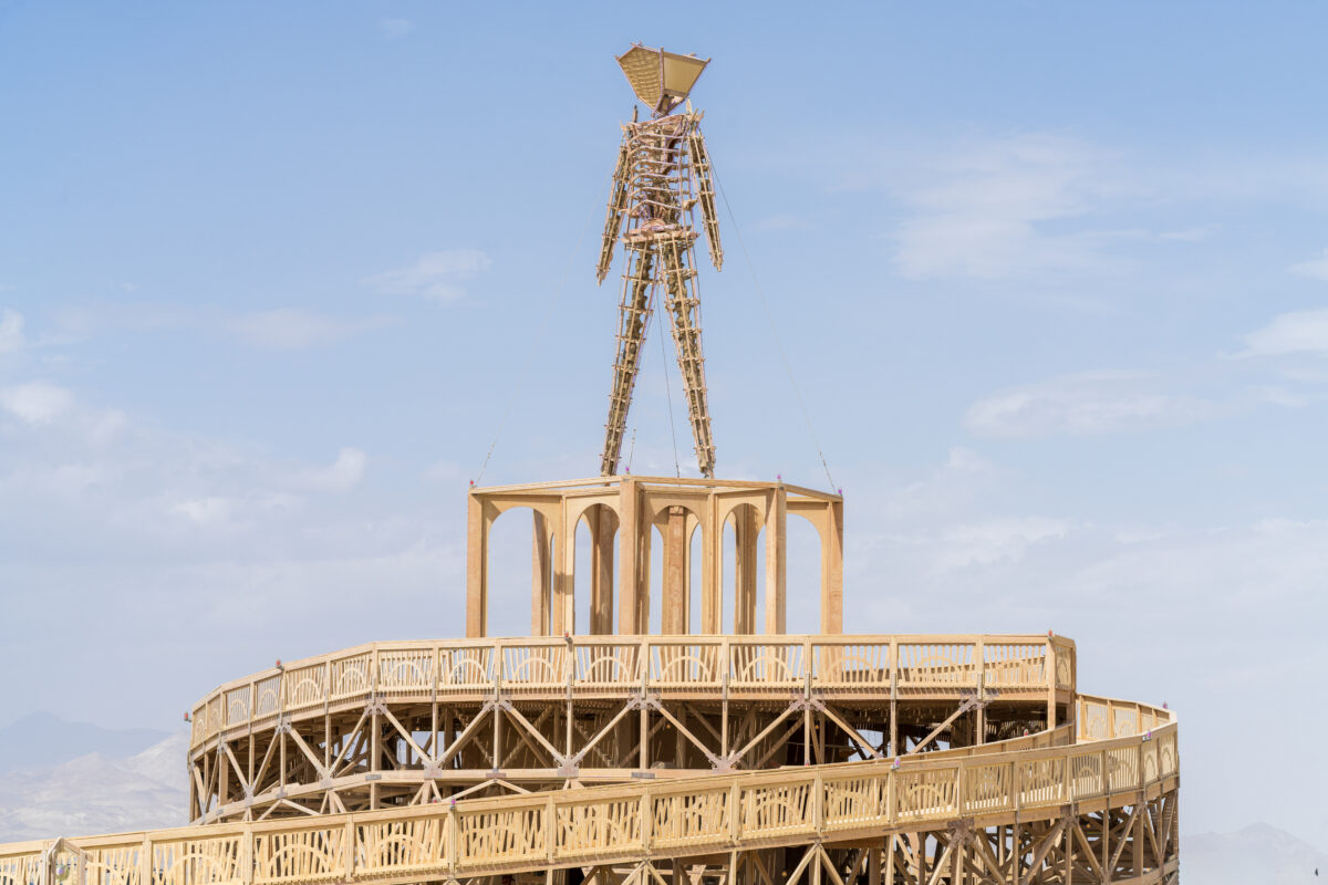 Burning Man 2025 Man Base (build week) by Mark Rivera and the Ma