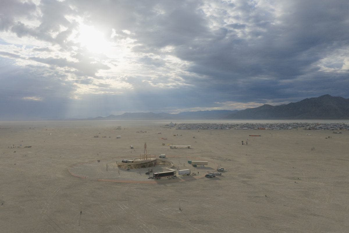 Burning Man 2025 Man Base (build week) by Mark Rivera and the Ma