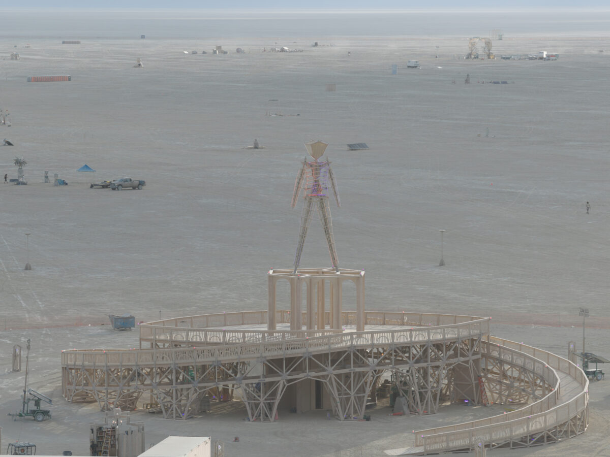 Burning Man 2025 Man Base (build week) by Mark Rivera and the Ma