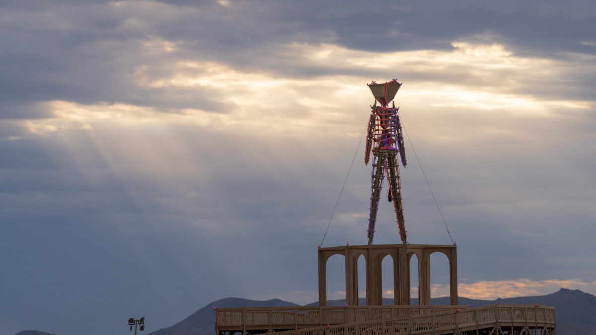 Burning Man 2025 Man Base (build week) by Mark Rivera and the Ma