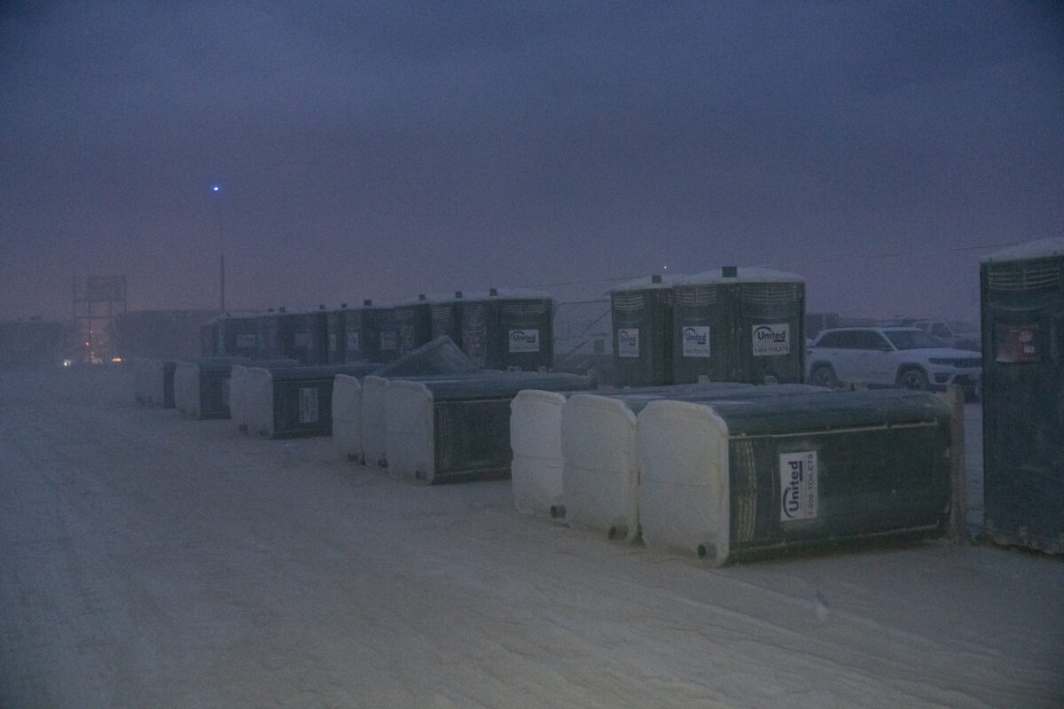 Wind Strong Enough to Knock Over Porta Potties