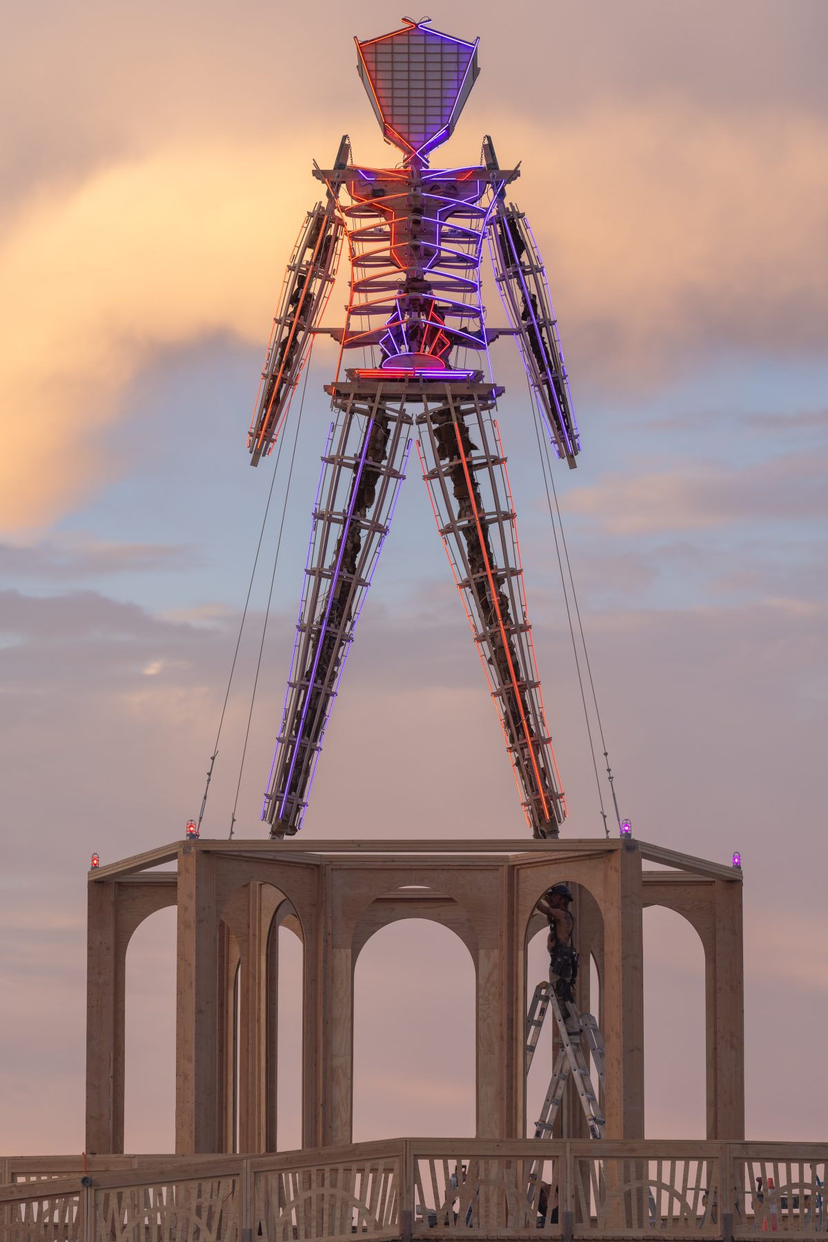 Burning Man 2025 Man Base (build week) by Mark Rivera and the Ma