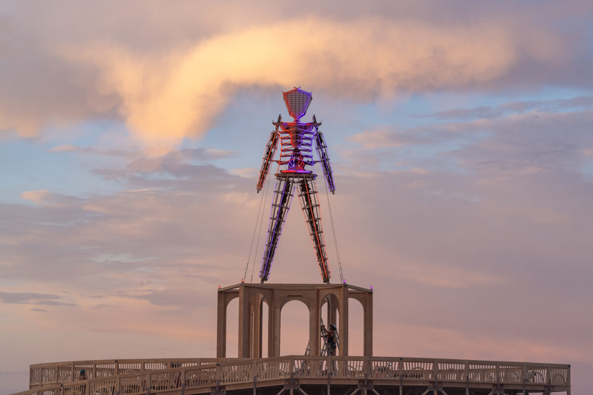 Burning Man 2025 Man Base (build week) by Mark Rivera and the Ma