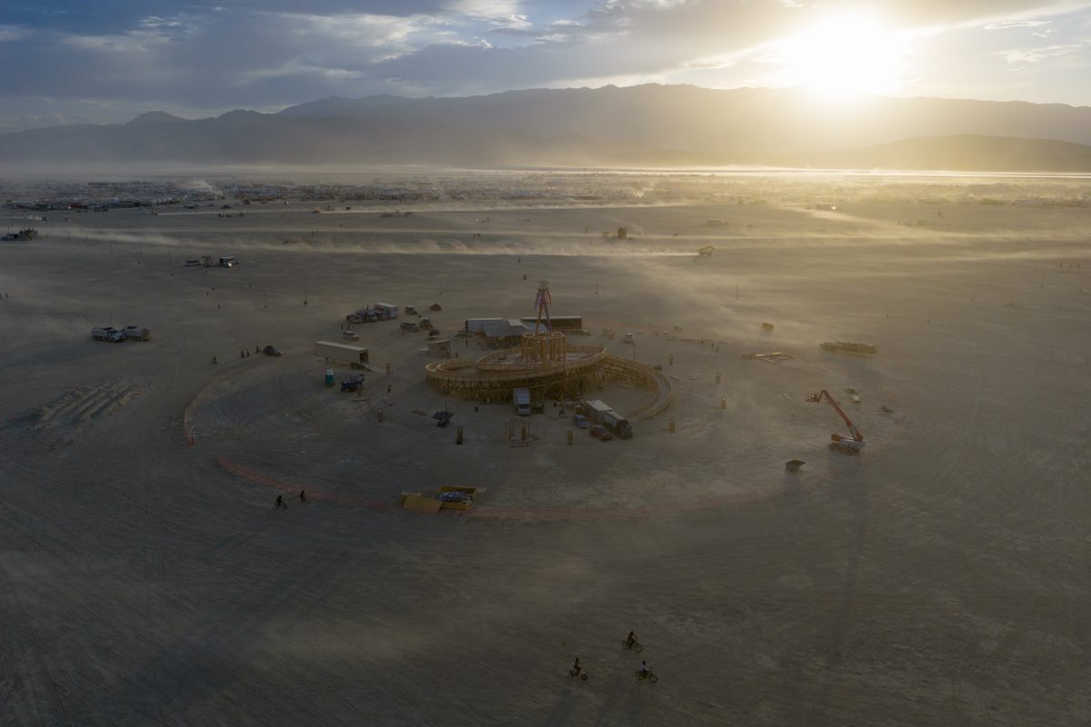 Burning Man 2025 Man Base (build week) by Mark Rivera and the Ma
