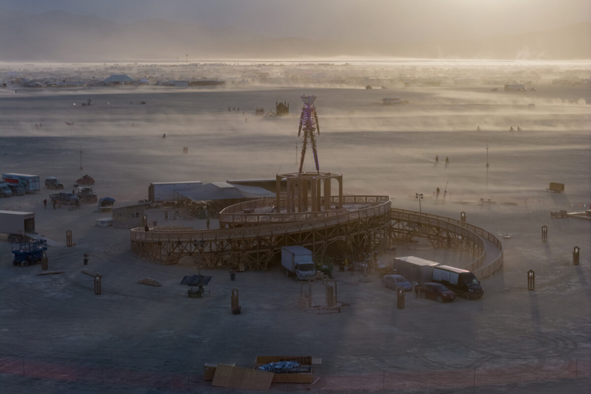 Burning Man 2025 Man Base (build week) by Mark Rivera and the Ma