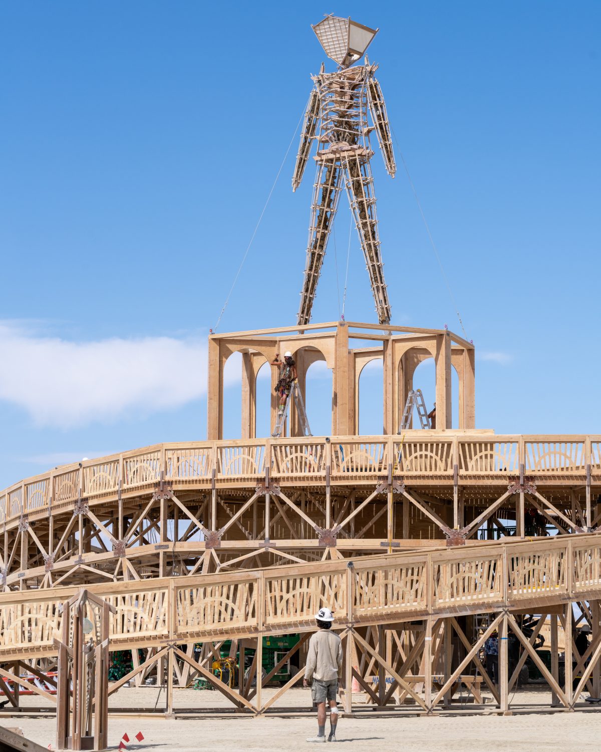 Burning Man 2025 Man Base (build week) by Mark Rivera and the Ma