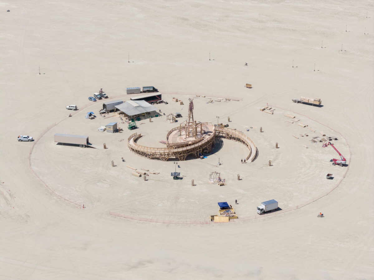 Burning Man 2025 Man Base (build week) by Mark Rivera and the Ma