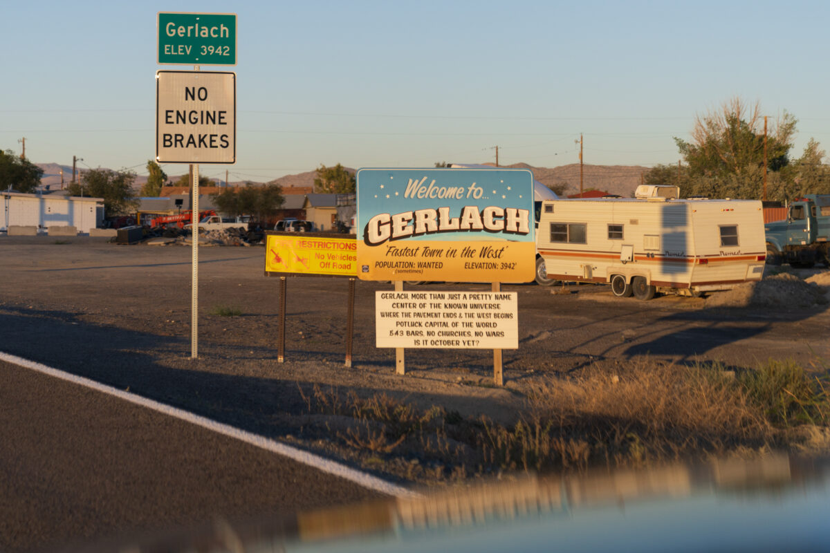 Obligatory Welcome to Gerlach Shot