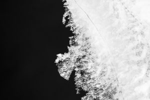Abstract Aerial Ice Formation in Black and White