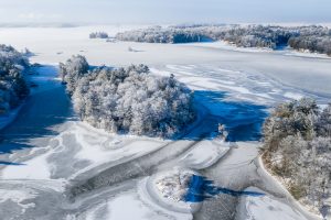 Frozen Islands in the Thousand Islands Archipelago
