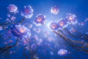 Floral Forms Drifting in a Submerged Dream