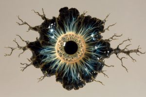 Fractal Nerve Burst Surrounding an Eye