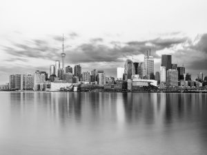 Toronto Skyline Across Calm Harbour Waters