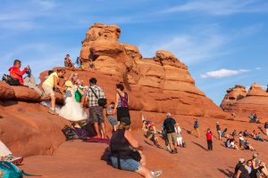 Bride at Delicate Arch