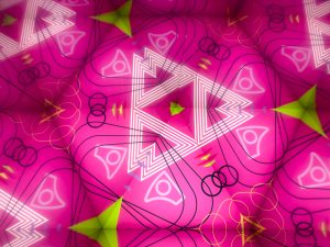 Pink Geometric Kaleidoscope Pattern