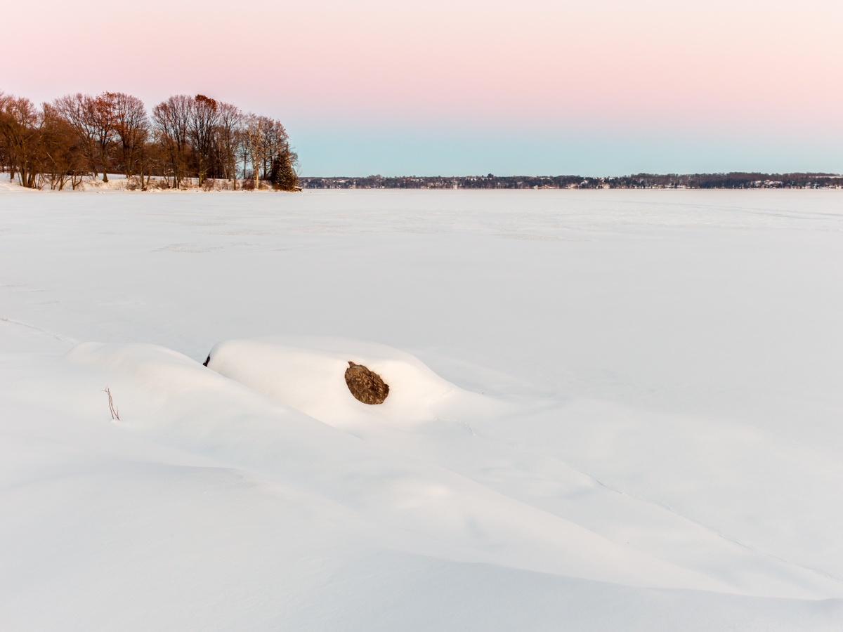 Frozen Saint Lawrence at Dusk