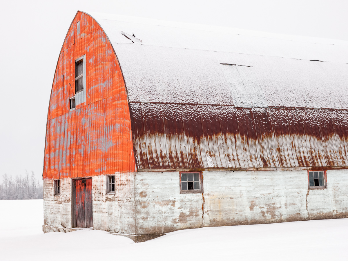 Weathered Barn in Winter