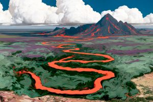 Orange Channels in Marbled Valley
