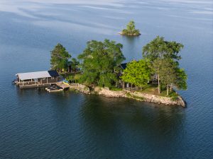 Private Island Retreat with Boathouse and Cottage