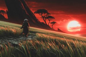 Walker at Dusk