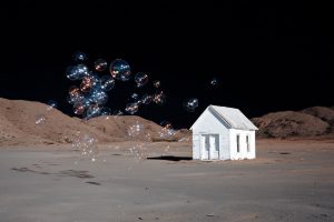 White Chapel and Floating Bubbles