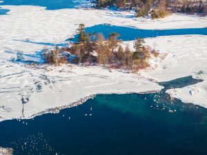 Island in Winter Ice