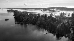 Islands Through Morning Fog