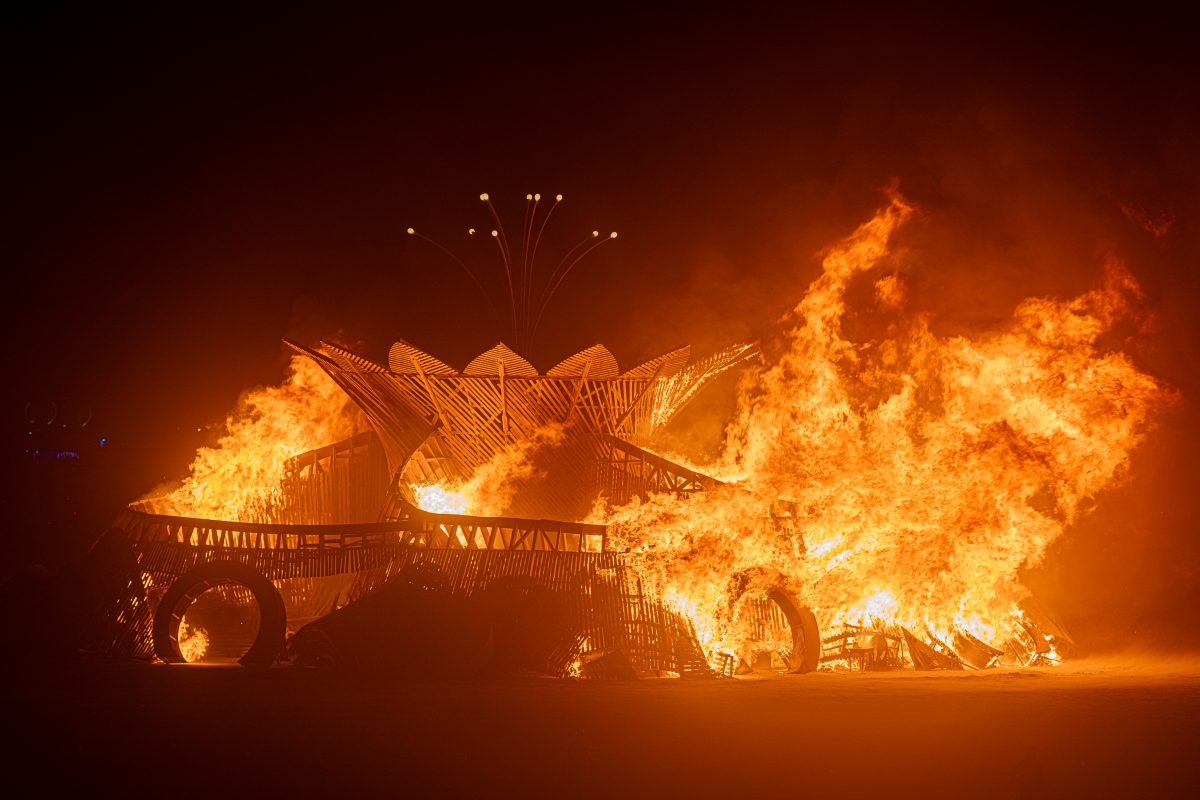 Burning Man 2026 Temple Burn - Temple of the Moon by Moonlight Collective