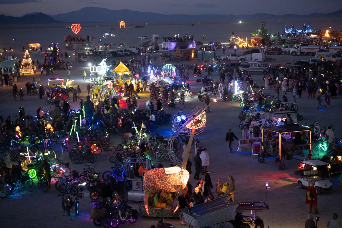 Bikes and Art Cars on the Open Playa