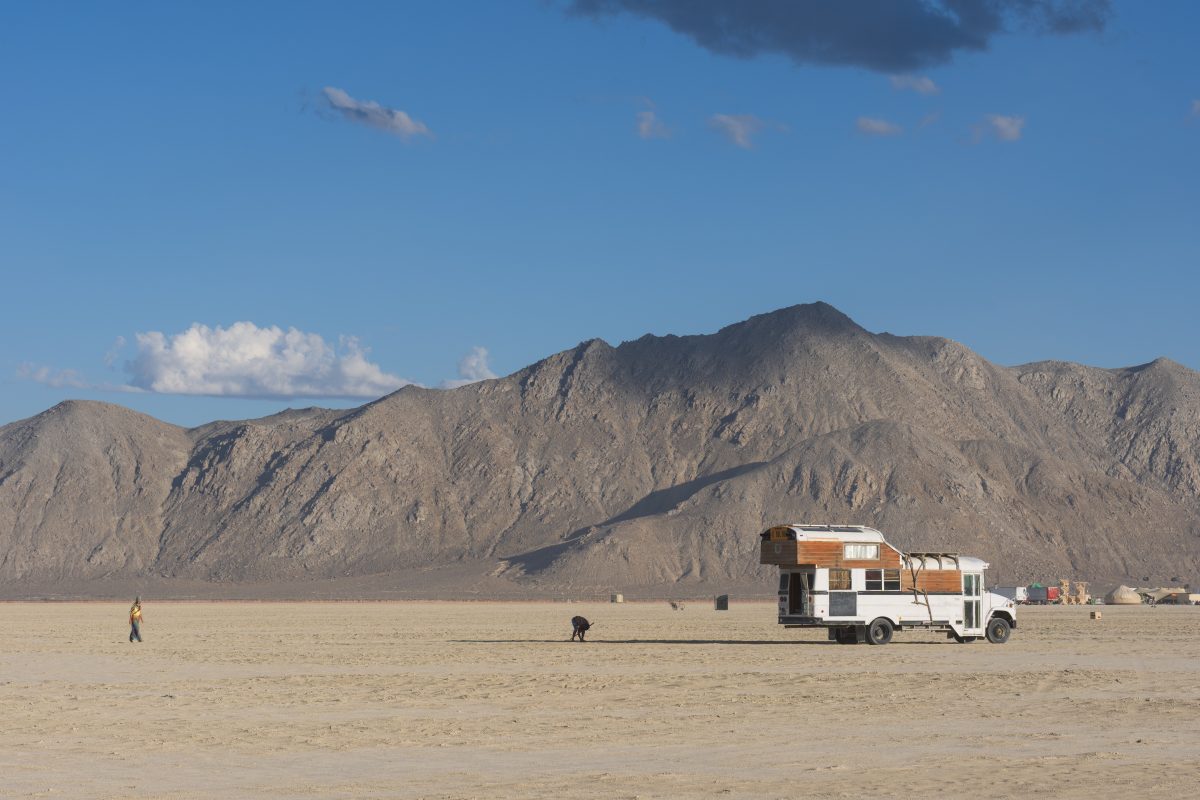 Moop Cleanup and Converted Bus Camper in Deep Playa
