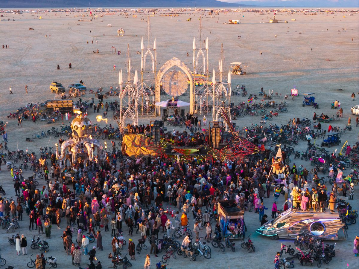 Sunrise Crowd at The Gothic Folly by Alex Noerpel and Hunter Keene