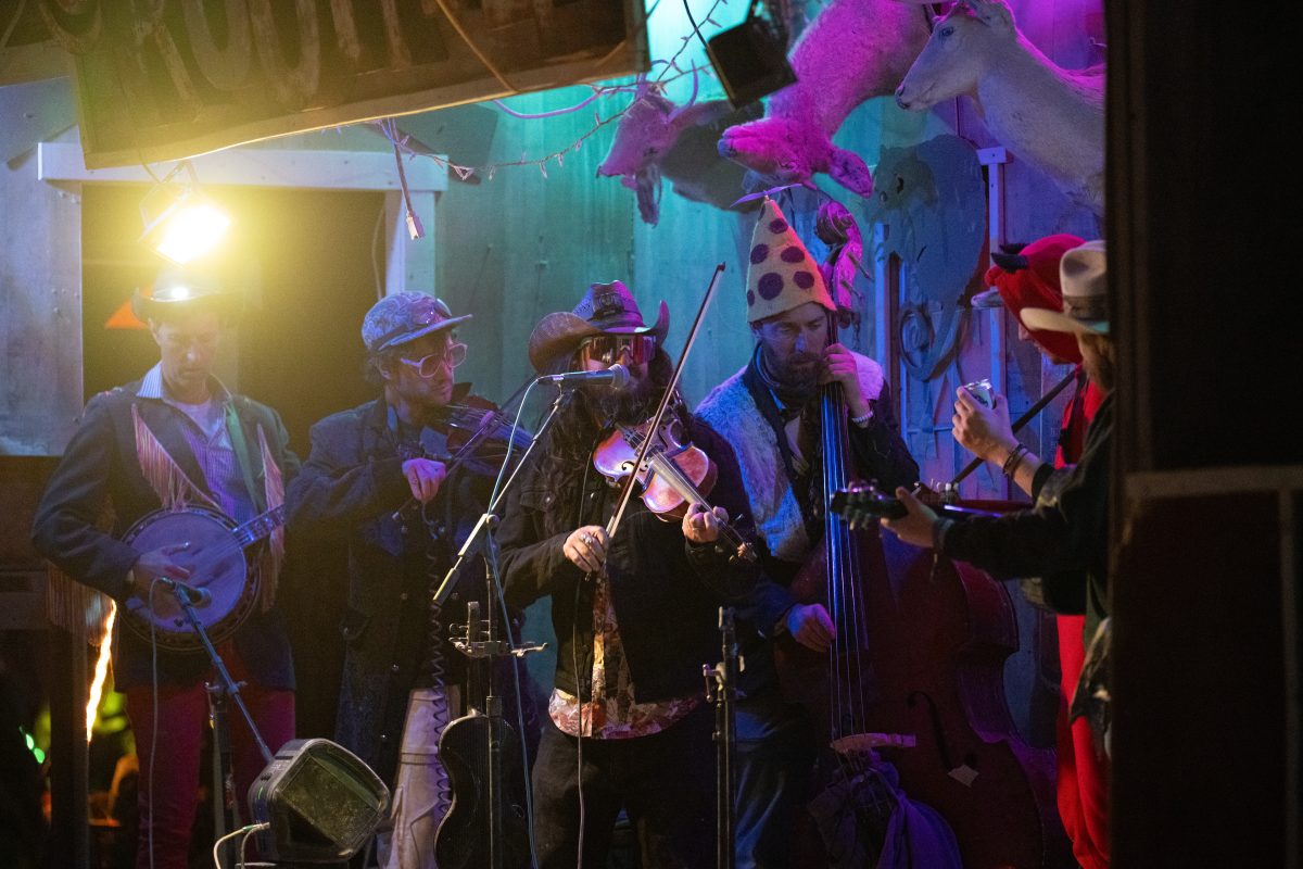 String Band on a Camp Stage