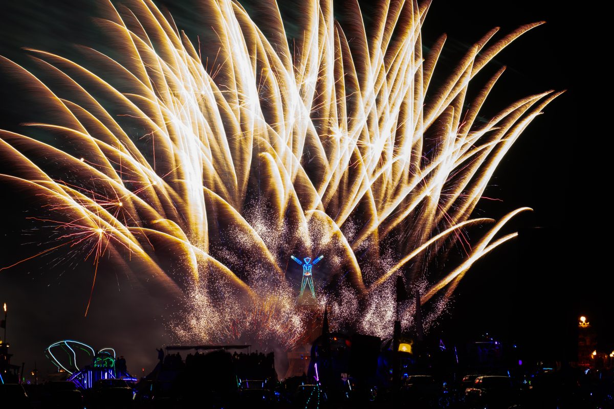 Burning Man 2026 Man Burn Fireworks