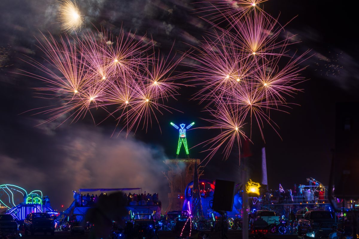 Burning Man 2026 Man Burn Fireworks