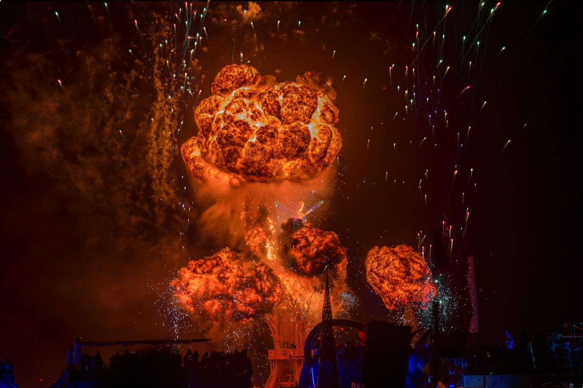 Fireball at The Man Burn Burning Man 2026