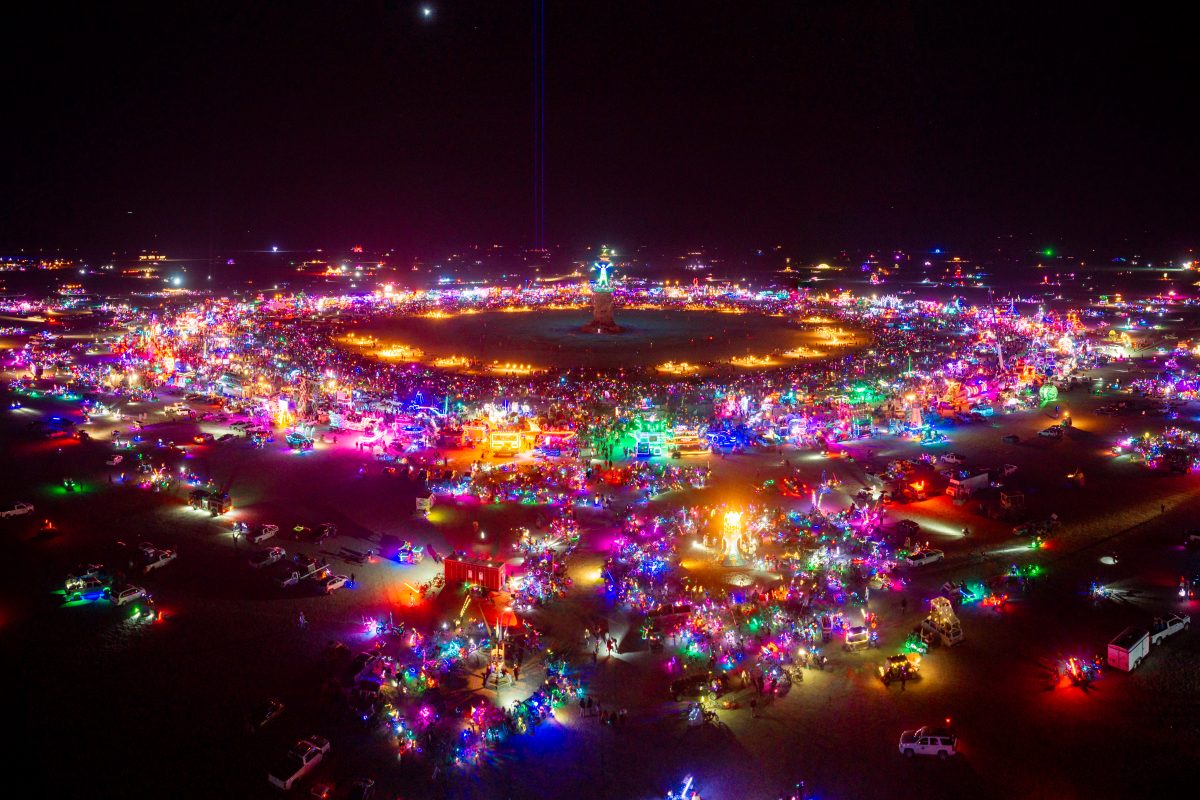 Man Burn Night From Above