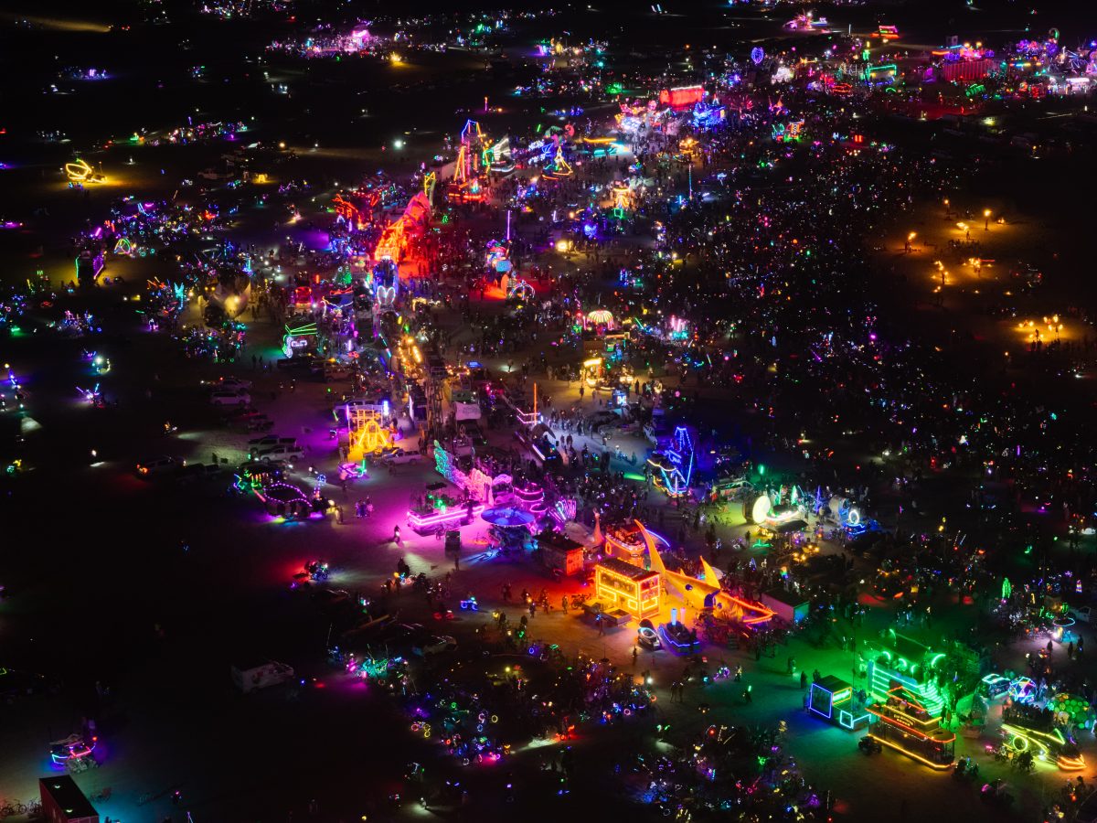 Man Burn Night From Above