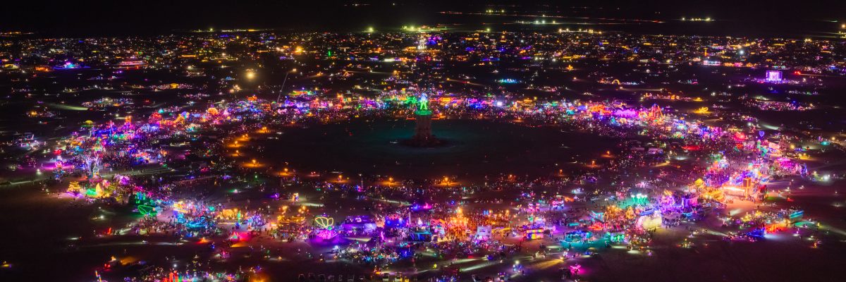 Man Burn Night Over Black Rock City Burning Man 2026