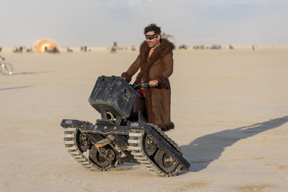 Homemade Tracked Ride on the Playa