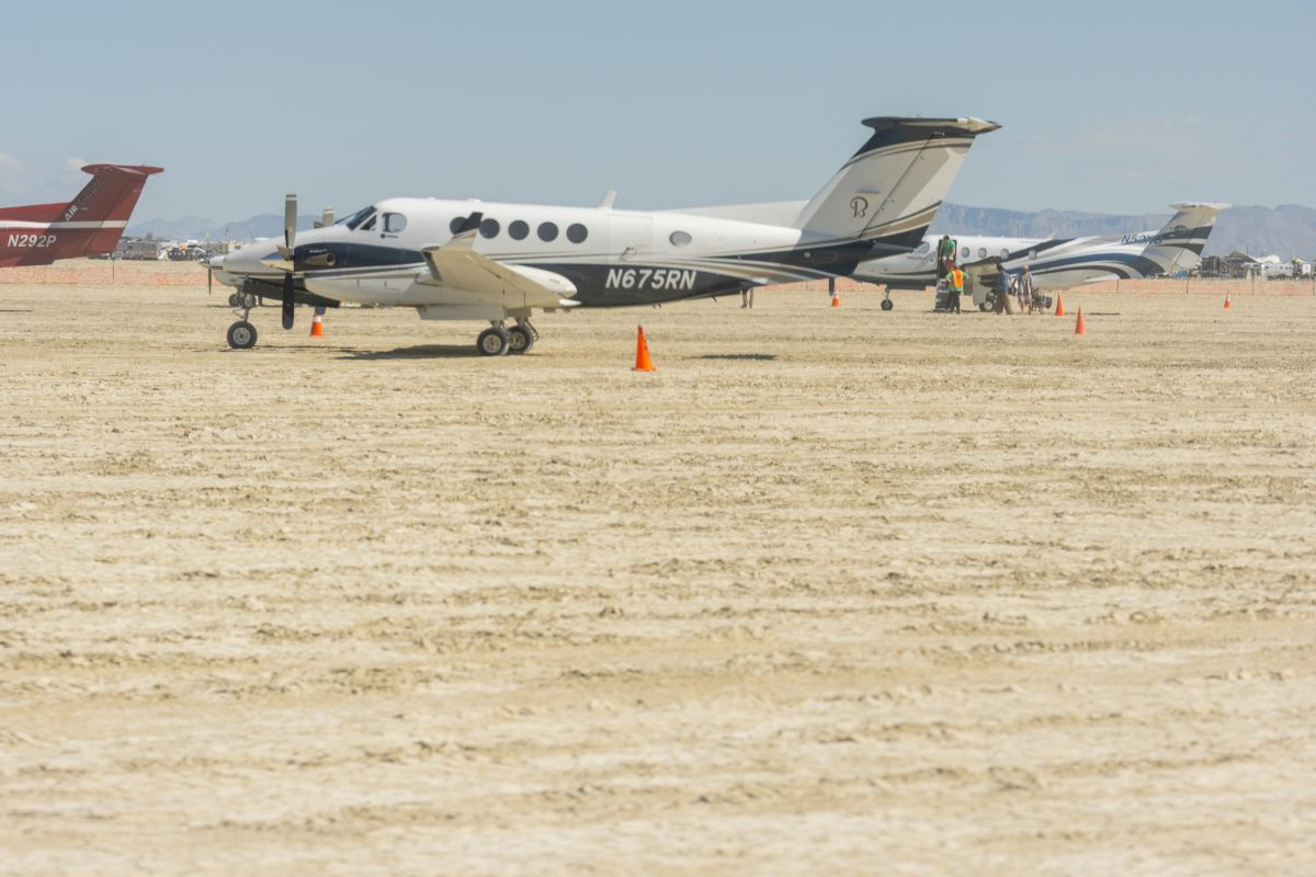 Parked Planes at Black Rock City Airport