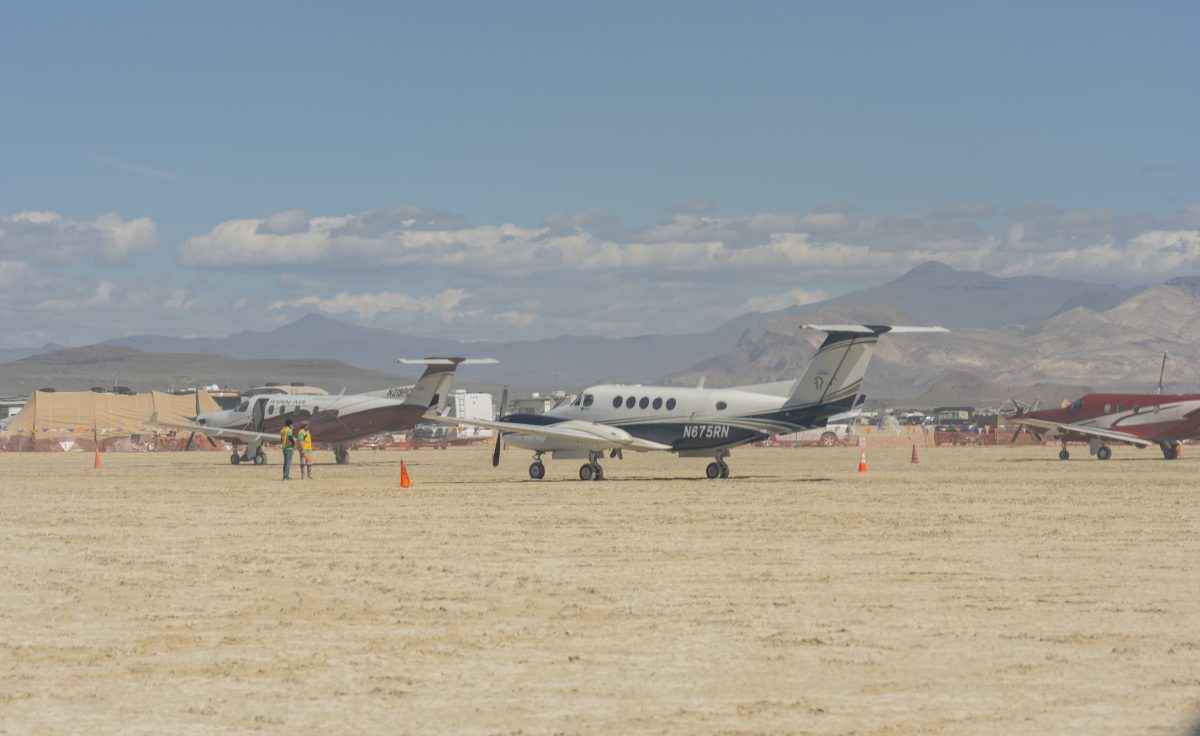 Planes at the Black Rock City Airport