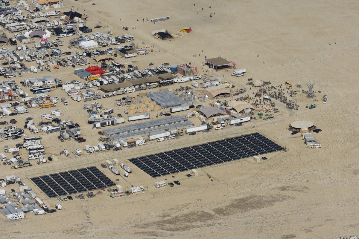 Solar Array and Work Trucks